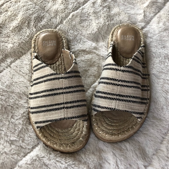 Eileen Fisher Milly Canvas Espadrille Sandals - Picture 1 of 7